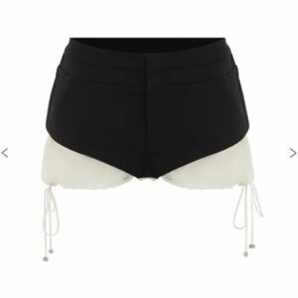 With Jean Black Layered Swim Shorts
